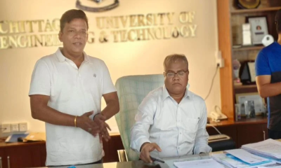 এবার চুয়েটে তালা ভেঙে নিজ দপ্তরে ঢুকলেন নতুন উপাচার্য