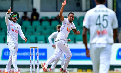 বাংলাদেশের তাইজুলের ঘূর্ণিতেও লিডে এগিয়ে শ্রীলঙ্কা