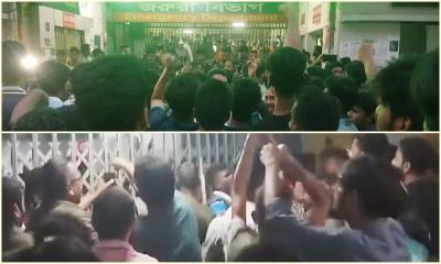 ঢাকা মেডিকেলে চিকিৎসক ও ঢাবি শিক্ষার্থীদের সংঘর্ষ, জরুরি সেবা বন্ধ
