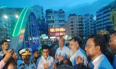 নৌবাহিনীর তত্ত্বাবধানে নির্মিত সেতুর শুভ উদ্বোধন করলেন ডিএনসিসি প্রশাসক শফিকুল ইসলাম খান মিল্টন