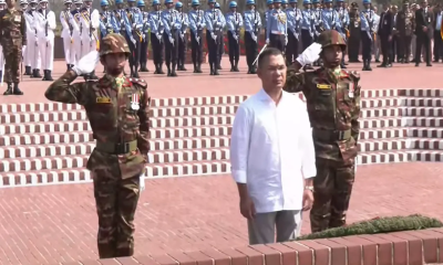 জাতীয় স্মৃতিসৌধে প্রধানমন্ত্রীর শ্রদ্ধা