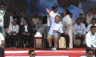 বরিশালের জনসভায় তারেক রহমান, নগরজুড়ে মানুষের ঢল