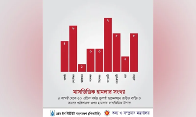 গণঅভ্যুত্থানে জড়িত ব্যক্তি ও তাদের পরিবারের ওপর গত ৯ মাসে ৩৬ হামলা-পিআইবি