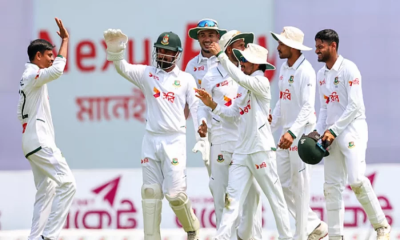 এবার সিলেট টেস্টে নাহিদ-তাইজুলের তোপে লিড পেল বাংলাদেশ
