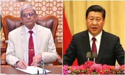 রাষ্ট্রপতি মির্জা ফখরুলকে শি জিনপিংয়ের অভিনন্দন