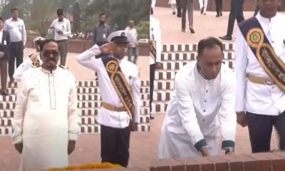 সাভারে জাতীয় স্মৃতিসৌধে স্পিকার ও ডেপুটি স্পিকারের শ্রদ্ধা