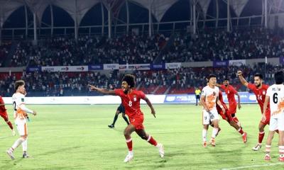 ঢাকায় হামজা-সোহেলের গোলে ভুটানকে হারাল বাংলাদেশ