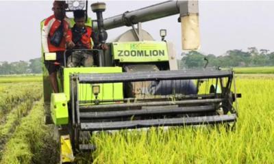 ধান কাটার হারভেস্টারের ভাড়া নিয়ে বিপাকে হাওরাঞ্চলের কৃষক