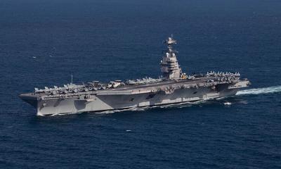 এবার মার্কিন রণতরী ইউএসএস জেরাল্ড ফোর্ডে আগুন, দুই সেনা আহত