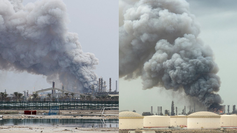 বাহরাইনের তেল স্থাপনায় ইরানের হামলায় ভয়াবহ আগুন